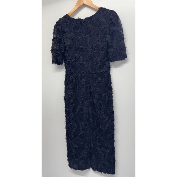 AQUA Formal Dress Size 2 Black Lace Knee Length Cocktail Party Short Sleeve NWT - Picture 6 of 12